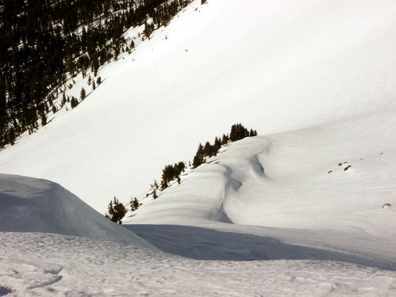 Feature in the bowl west of the south ridge