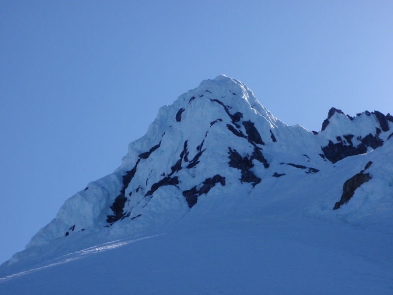 Rime covered west face of the pinnacle