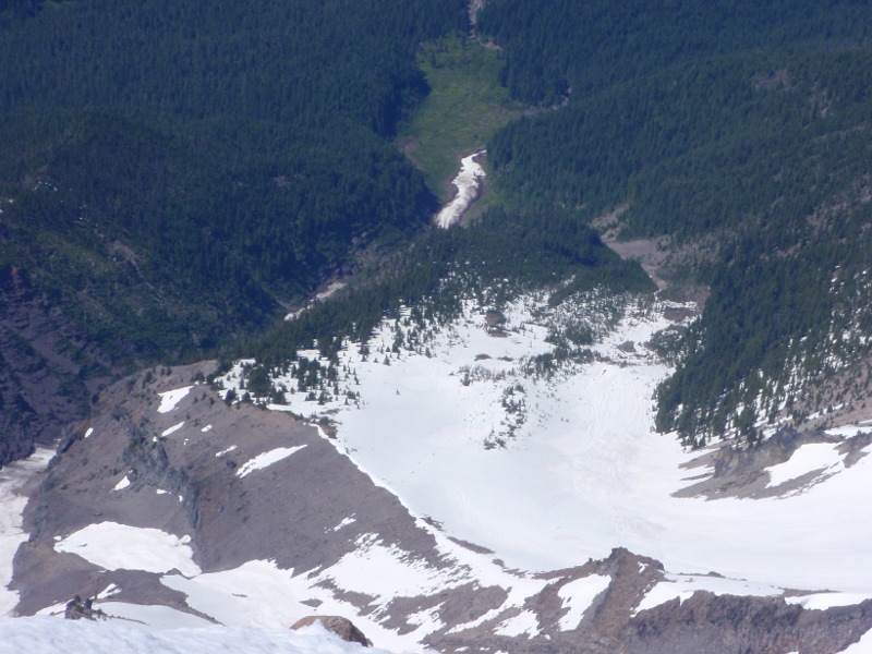 Our camp, and Milk Creek