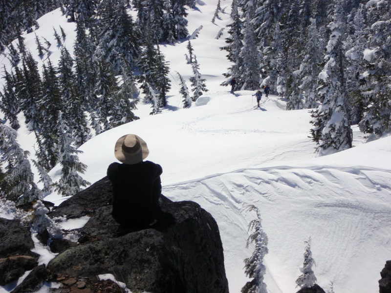 Climbing up to Lunch Rock