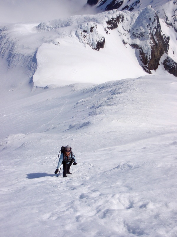 Marci, half way up the north ridge