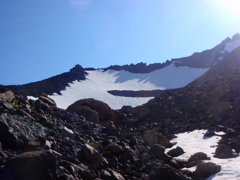 Snow on the SE spur (from the spring)