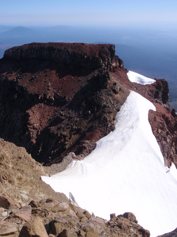 Glisan, and snow on east side of the saddle