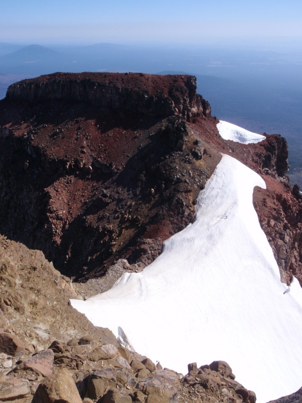 Glisan, and snow on east side of the saddle