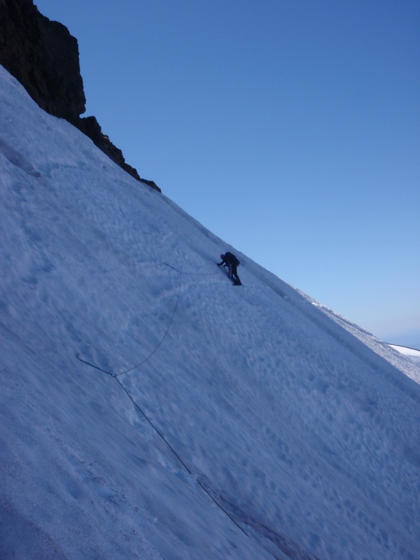 Brian leads back across the Dinner Plate