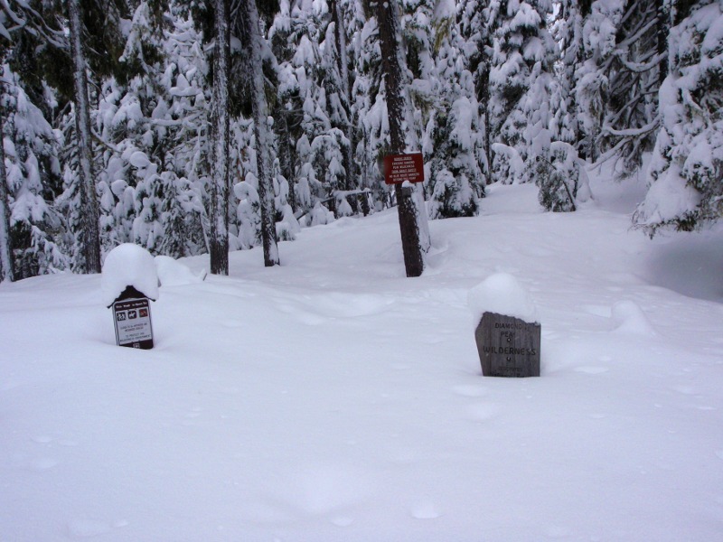 PCT trailhead at Pengra Pass after end of month-long drought