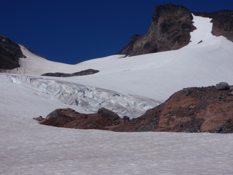 Crevasses on north side of the Hayden