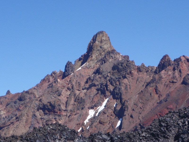 On North, looks like snow has melted off gully before the Dinner Plate