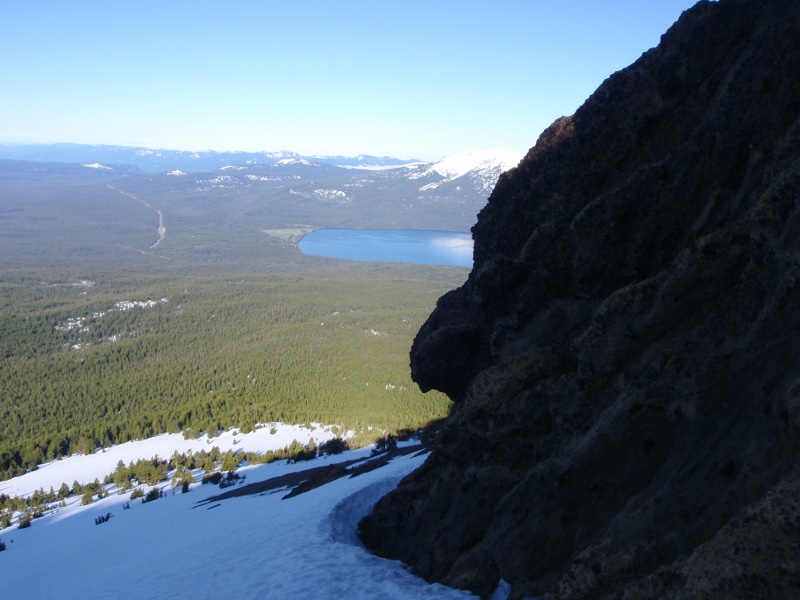 Snow still on the scree field