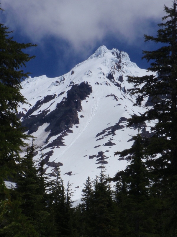 First good view of the West Rib route