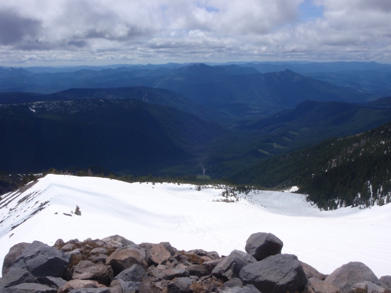 Back down towards Milk Creek from high point of 7000'