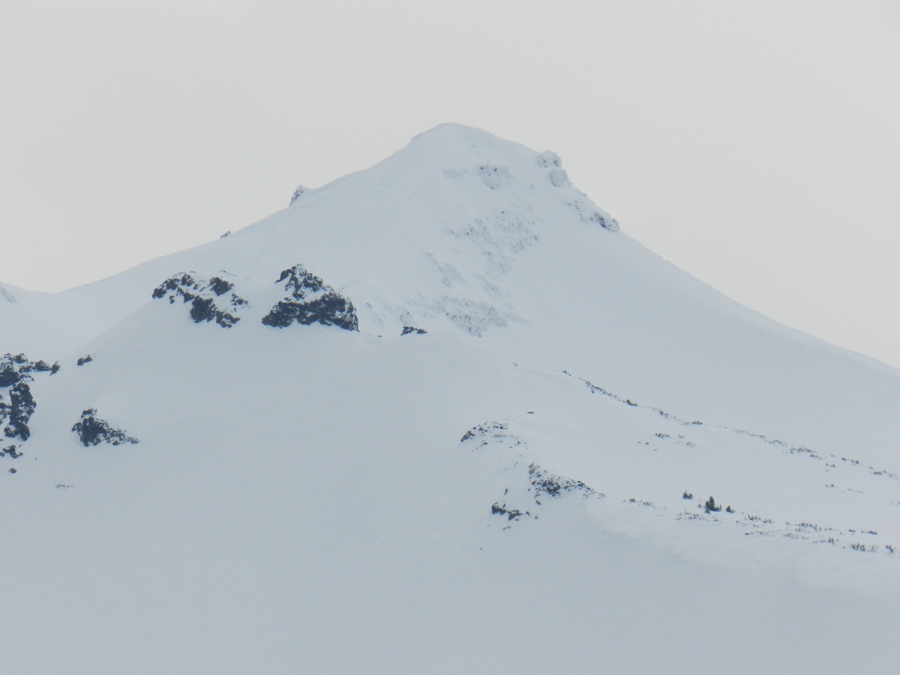Detail of north false summit of Diamond Peak