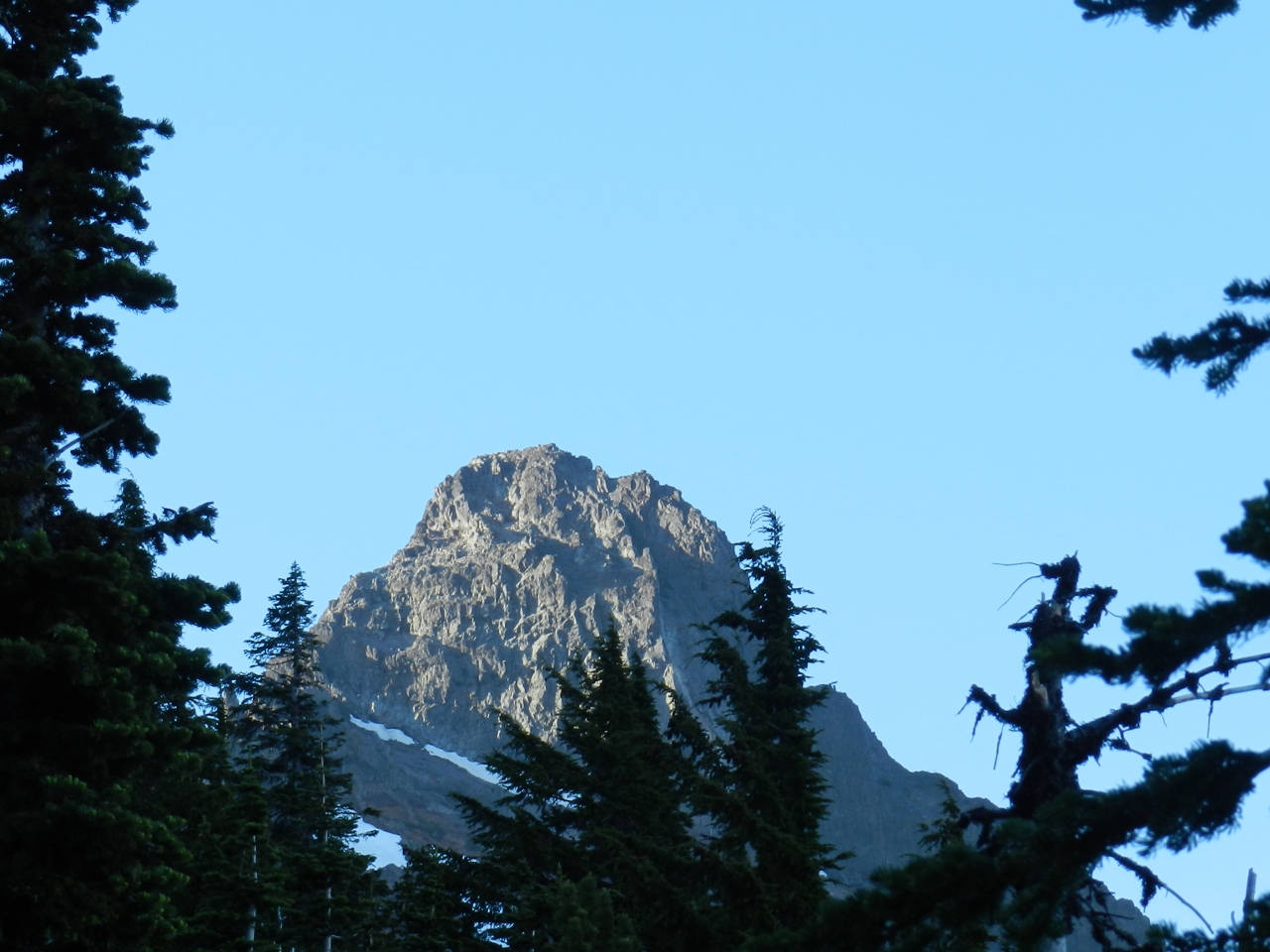 View of the peak from the climbers trail
