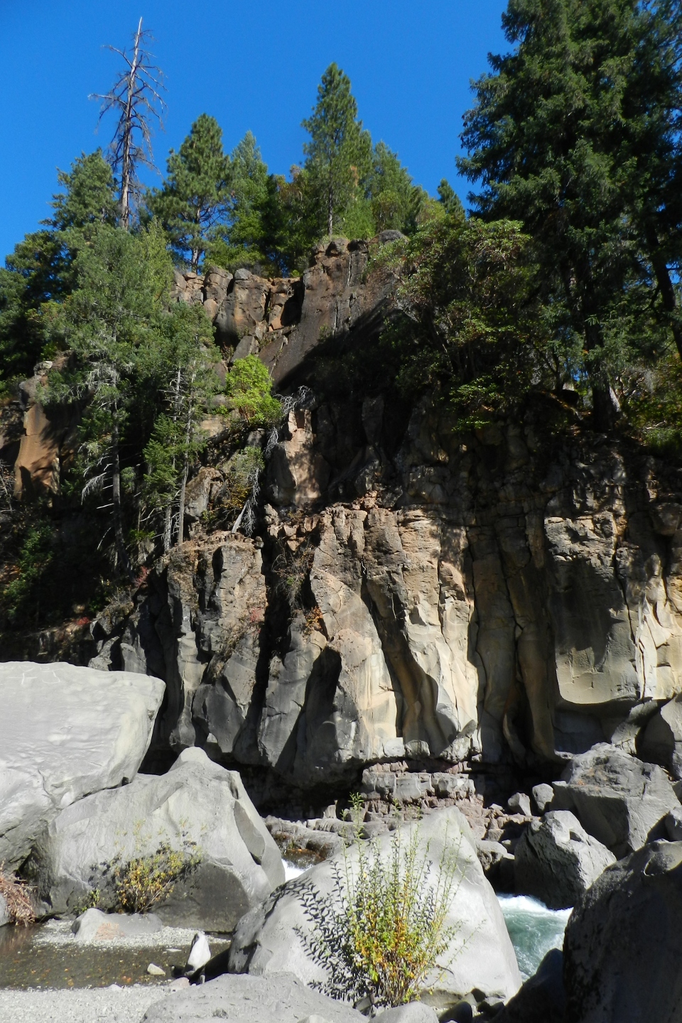 Cliff above